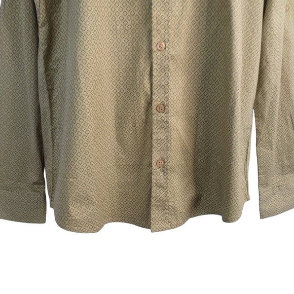 VIGO Shirt Men's Green Black Button Up Stretch Shirt Sz L NWT - Picture 4 of 8